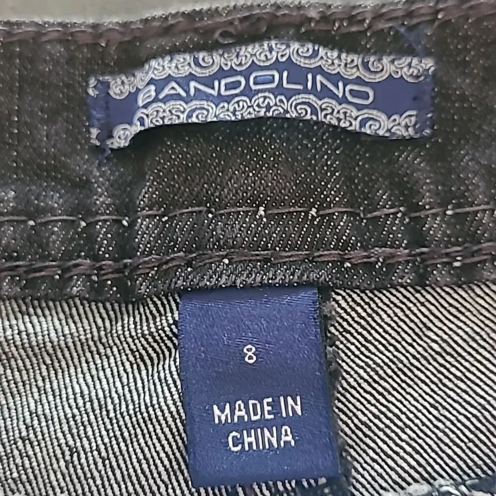 Bandolino sz 8 dark denim with sequined back pockets